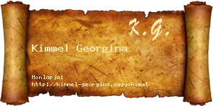 Kimmel Georgina névjegykártya