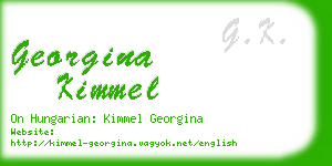 georgina kimmel business card